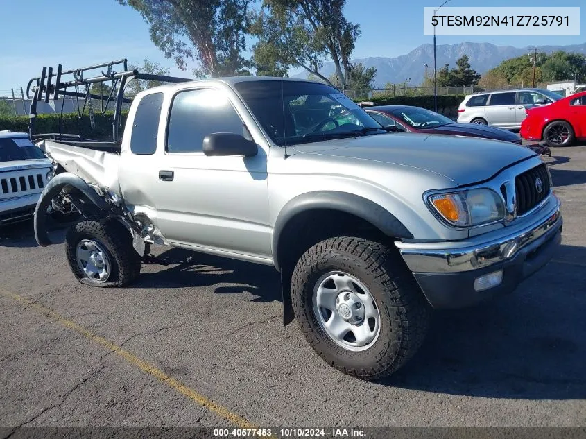 2001 Toyota Tacoma Prerunner VIN: 5TESM92N41Z725791 Lot: 40577453