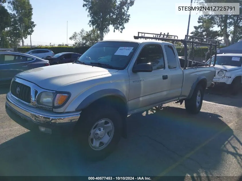 2001 Toyota Tacoma Prerunner VIN: 5TESM92N41Z725791 Lot: 40577453