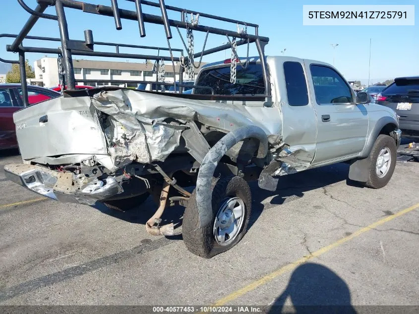 2001 Toyota Tacoma Prerunner VIN: 5TESM92N41Z725791 Lot: 40577453