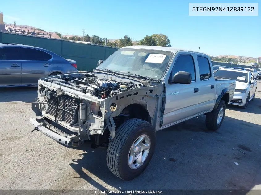 2001 Toyota Tacoma Prerunner V6 VIN: 5TEGN92N41Z839132 Lot: 40587793