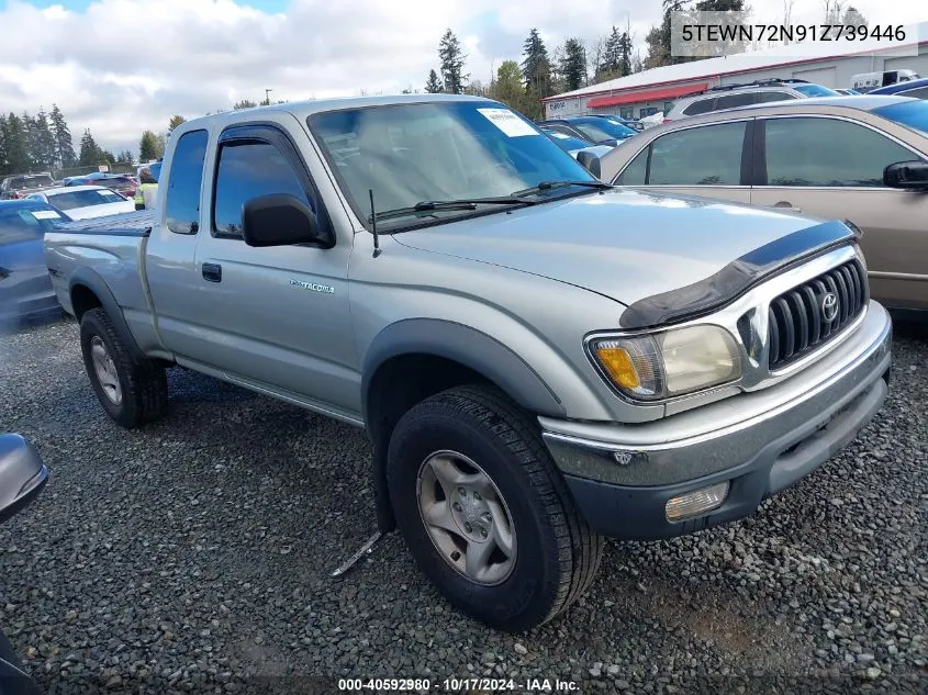 2001 Toyota Tacoma Base V6 VIN: 5TEWN72N91Z739446 Lot: 40592980