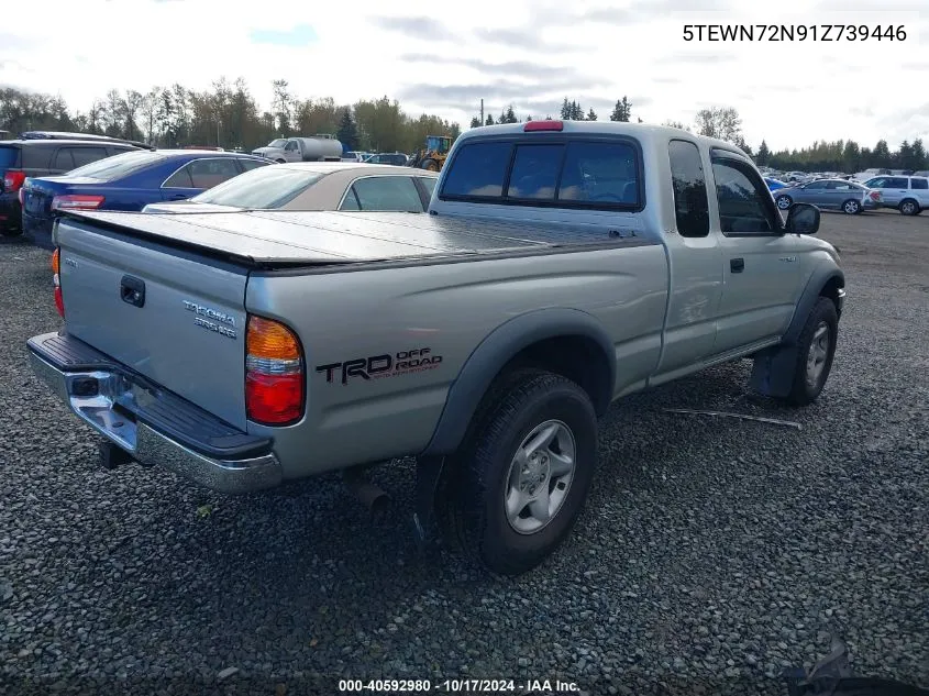 2001 Toyota Tacoma Base V6 VIN: 5TEWN72N91Z739446 Lot: 40592980