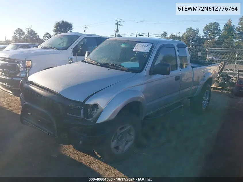 2001 Toyota Tacoma VIN: 5TEWM72N61Z776764 Lot: 40604580