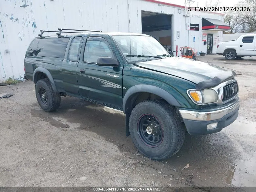 2001 Toyota Tacoma Base V6 VIN: 5TEWN72N61Z747326 Lot: 40684110