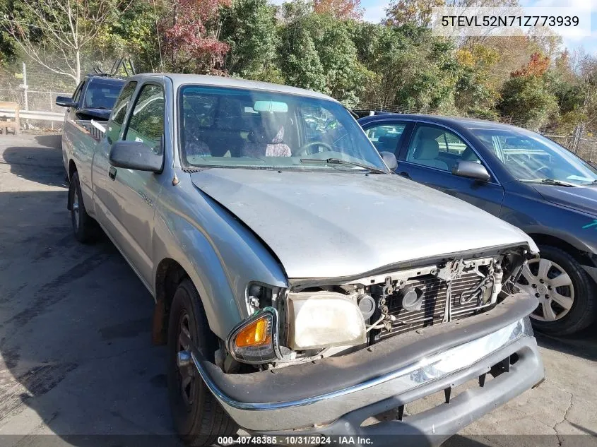 2001 Toyota Tacoma VIN: 5TEVL52N71Z773939 Lot: 40748385