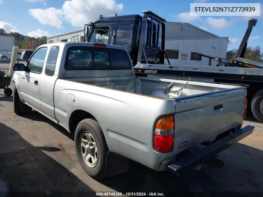 2001 Toyota Tacoma VIN: 5TEVL52N71Z773939 Lot: 40748385