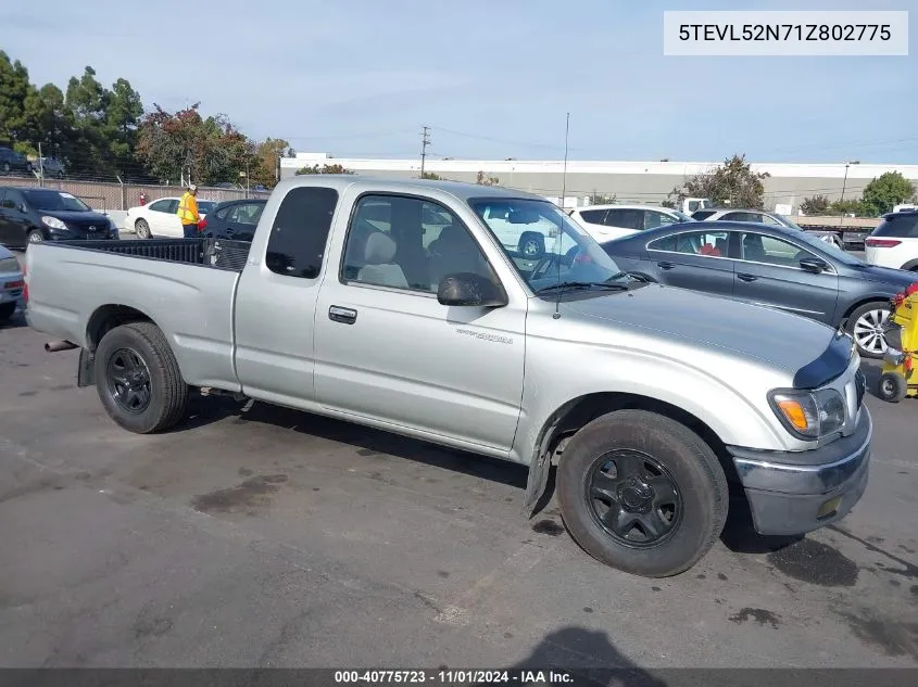 2001 Toyota Tacoma VIN: 5TEVL52N71Z802775 Lot: 40775723