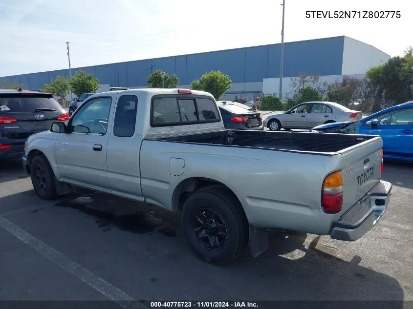 2001 Toyota Tacoma VIN: 5TEVL52N71Z802775 Lot: 40775723