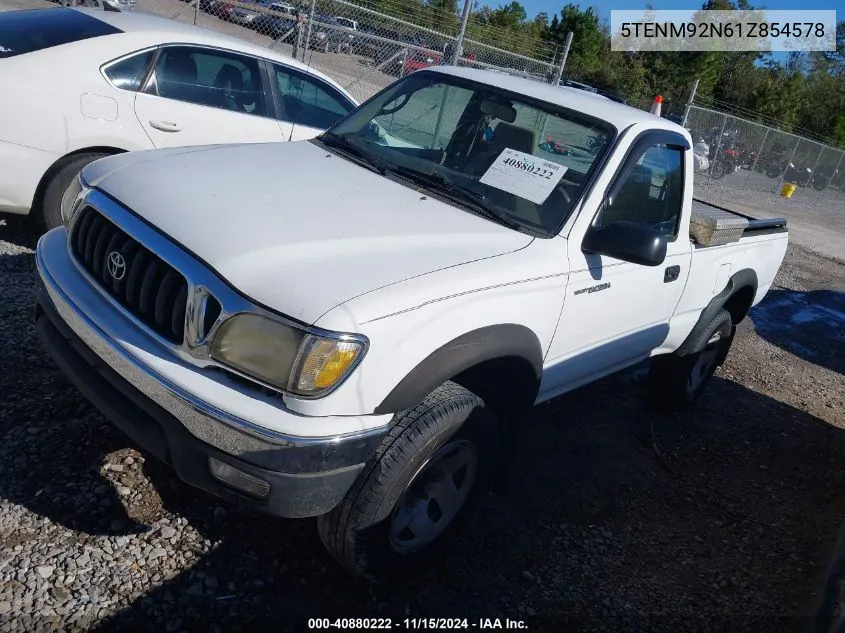 2001 Toyota Tacoma Prerunner VIN: 5TENM92N61Z854578 Lot: 40880222