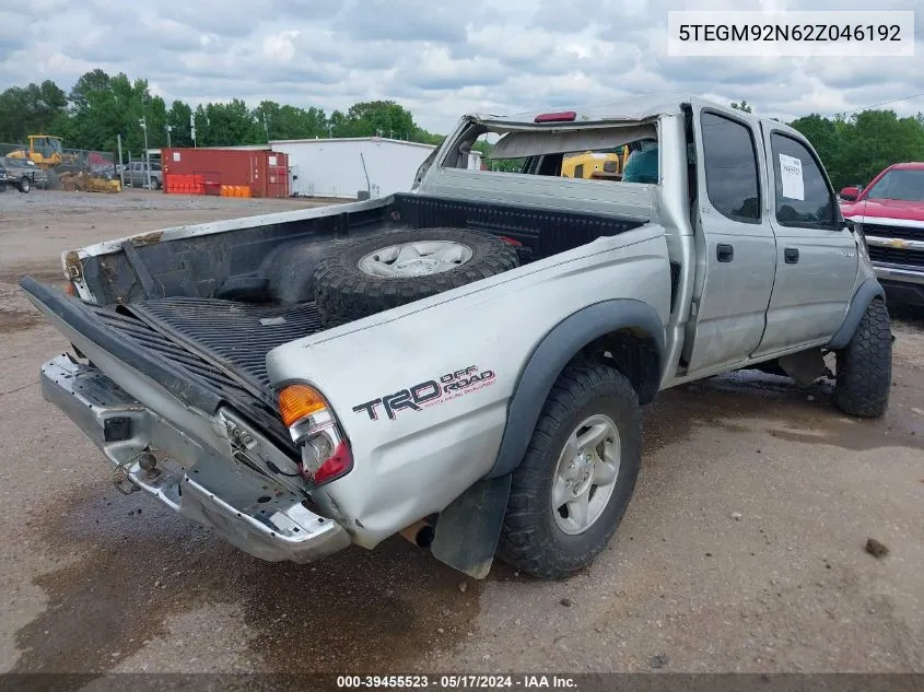 2002 Toyota Tacoma Prerunner VIN: 5TEGM92N62Z046192 Lot: 39455523