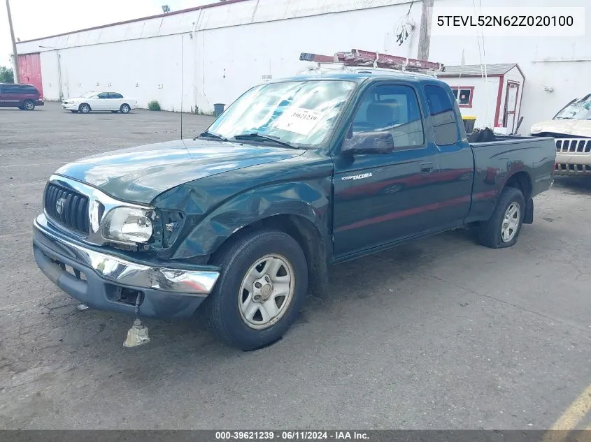 2002 Toyota Tacoma VIN: 5TEVL52N62Z020100 Lot: 39621239