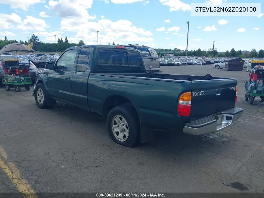 2002 Toyota Tacoma VIN: 5TEVL52N62Z020100 Lot: 39621239