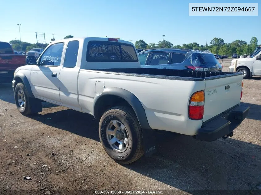 2002 Toyota Tacoma Base V6 VIN: 5TEWN72N72Z094667 Lot: 39732068