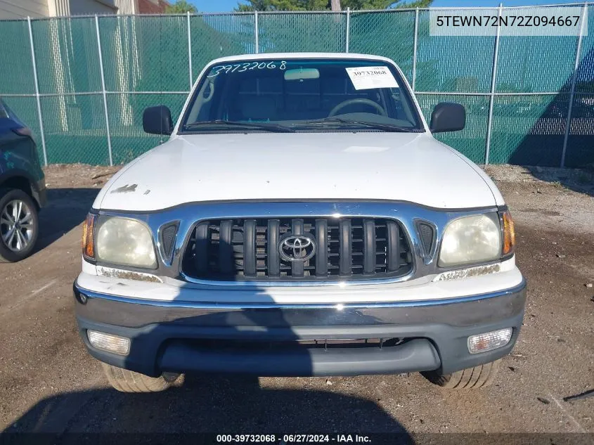 5TEWN72N72Z094667 2002 Toyota Tacoma Base V6