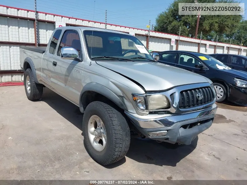 2002 Toyota Tacoma Xtracab Prerunner VIN: 5TESM92N52Z050292 Lot: 39776237