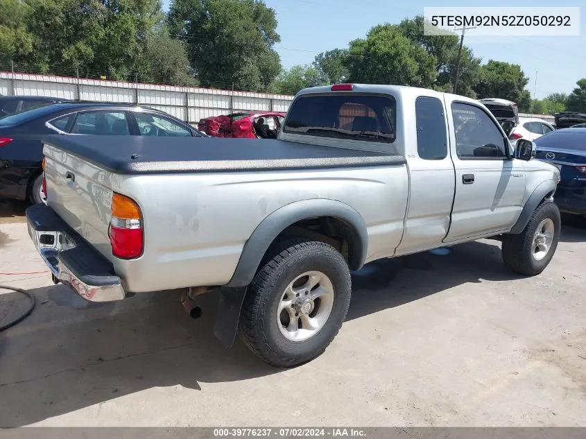 2002 Toyota Tacoma Xtracab Prerunner VIN: 5TESM92N52Z050292 Lot: 39776237