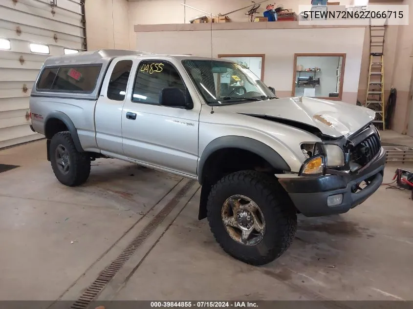 2002 Toyota Tacoma Base V6 VIN: 5TEWN72N62Z066715 Lot: 39844855