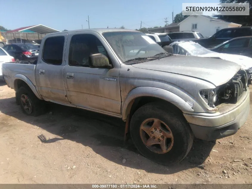 2002 Toyota Tacoma Prerunner V6 VIN: 5TEGN92N42Z055809 Lot: 39877180