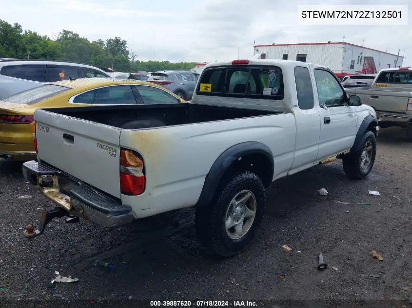 2002 Toyota Tacoma VIN: 5TEWM72N72Z132501 Lot: 39887620