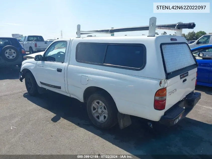 2002 Toyota Tacoma VIN: 5TENL42N62Z022097 Lot: 39912169