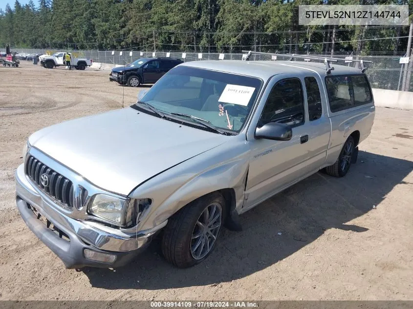 2002 Toyota Tacoma Xtracab VIN: 5TEVL52N12Z144744 Lot: 39914109