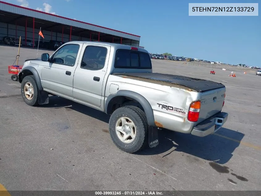 2002 Toyota Tacoma Base V6 VIN: 5TEHN72N12Z133729 Lot: 39993245