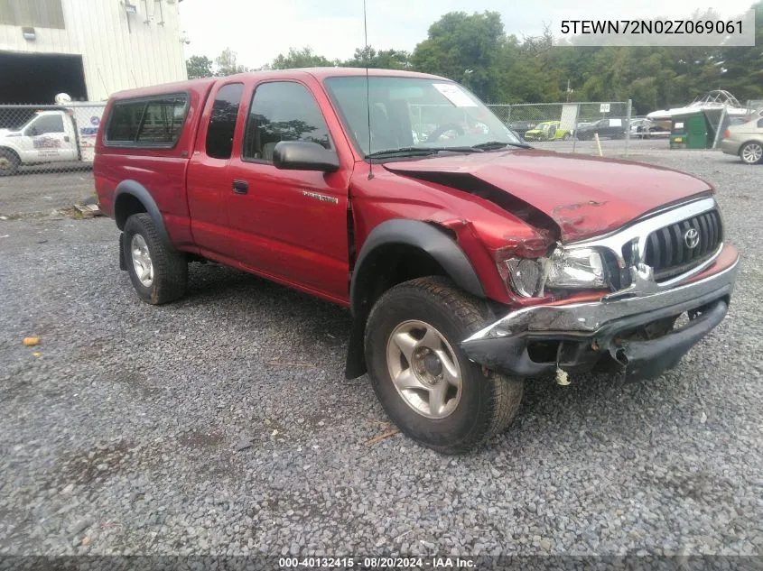 2002 Toyota Tacoma Base V6 VIN: 5TEWN72N02Z069061 Lot: 40132415