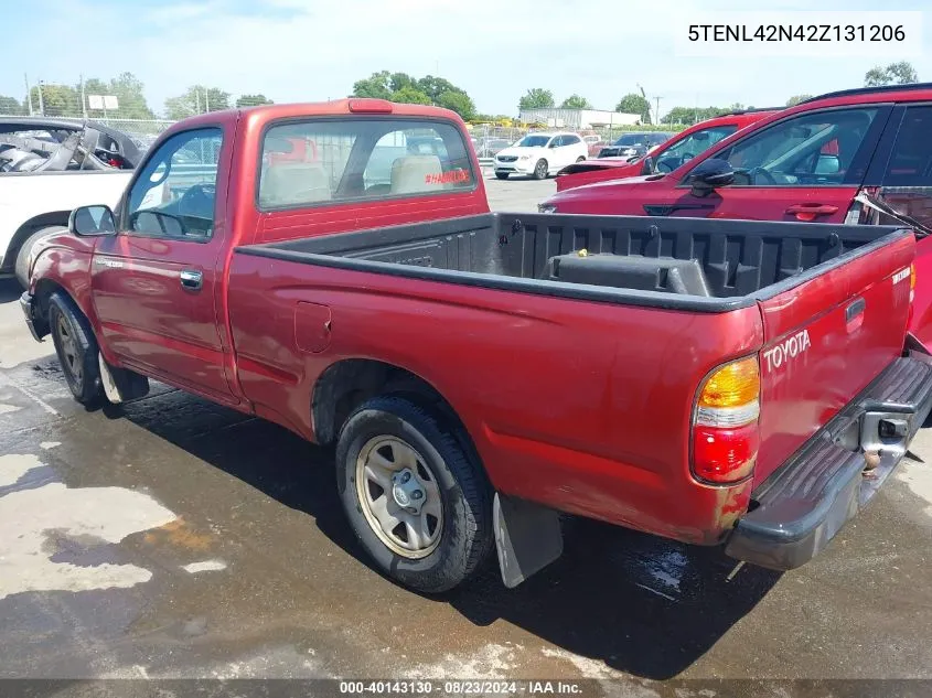 2002 Toyota Tacoma VIN: 5TENL42N42Z131206 Lot: 40143130