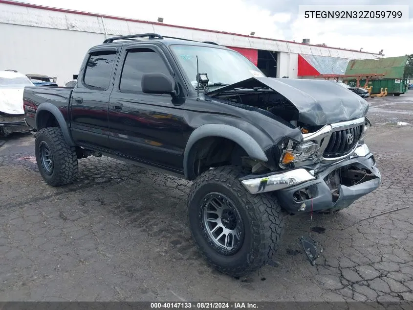 2002 Toyota Tacoma Prerunner V6 VIN: 5TEGN92N32Z059799 Lot: 40147133