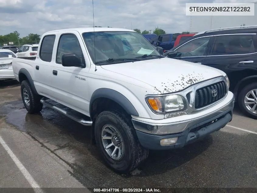 2002 Toyota Tacoma Prerunner V6 VIN: 5TEGN92N82Z122282 Lot: 40147706