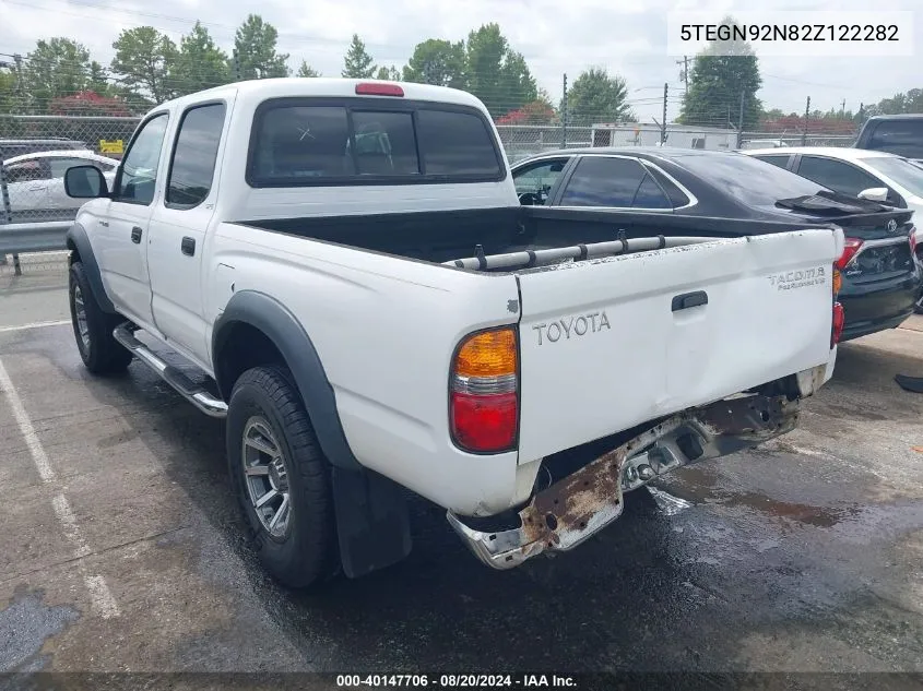 2002 Toyota Tacoma Prerunner V6 VIN: 5TEGN92N82Z122282 Lot: 40147706