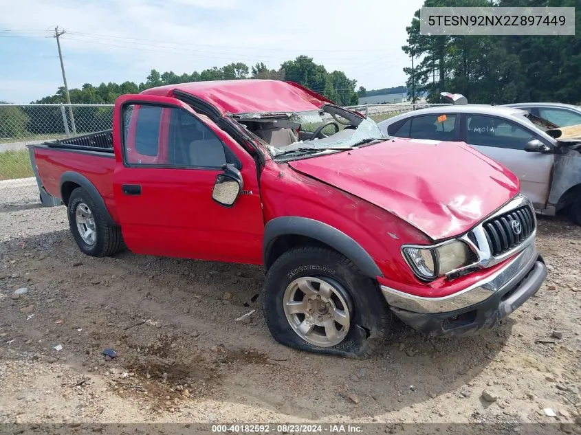 2002 Toyota Tacoma Prerunner V6 VIN: 5TESN92NX2Z897449 Lot: 40182592