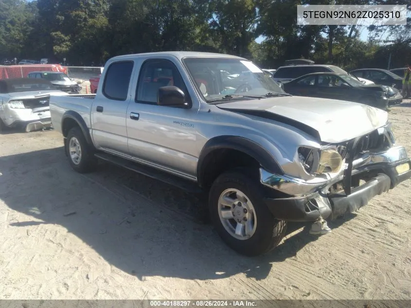 2002 Toyota Tacoma Prerunner V6 VIN: 5TEGN92N62Z025310 Lot: 40188297