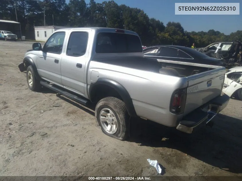 2002 Toyota Tacoma Prerunner V6 VIN: 5TEGN92N62Z025310 Lot: 40188297