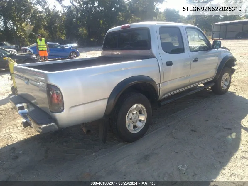 2002 Toyota Tacoma Prerunner V6 VIN: 5TEGN92N62Z025310 Lot: 40188297