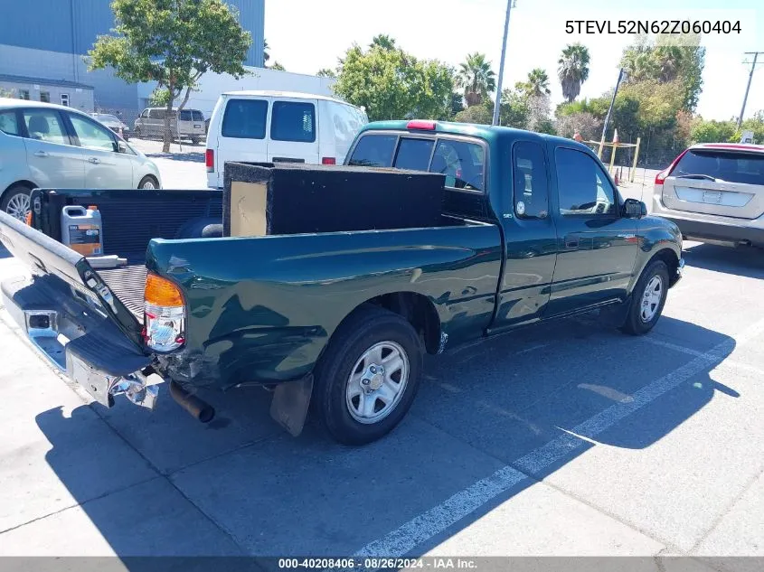 2002 Toyota Tacoma VIN: 5TEVL52N62Z060404 Lot: 40208406