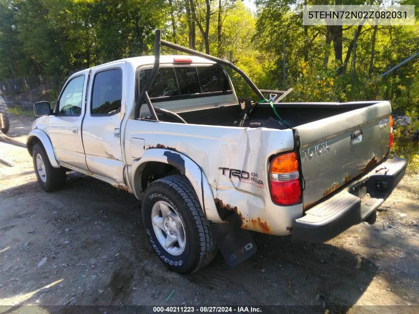 2002 Toyota Tacoma Base V6 VIN: 5TEHN72N02Z082031 Lot: 40211223