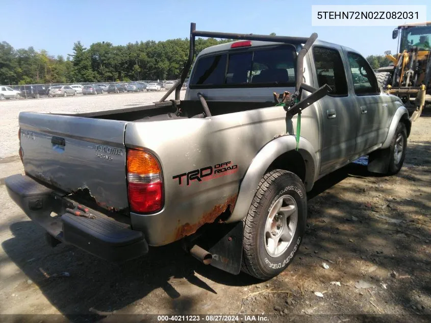 2002 Toyota Tacoma Base V6 VIN: 5TEHN72N02Z082031 Lot: 40211223