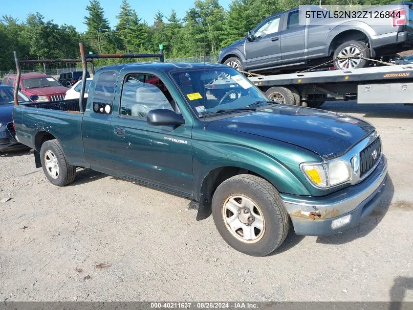 2002 Toyota Tacoma VIN: 5TEVL52N32Z126844 Lot: 40211637