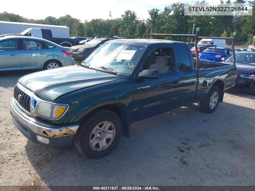 2002 Toyota Tacoma VIN: 5TEVL52N32Z126844 Lot: 40211637