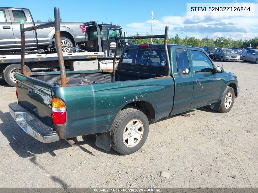 2002 Toyota Tacoma VIN: 5TEVL52N32Z126844 Lot: 40211637