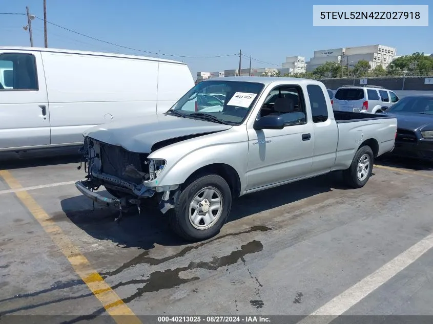 2002 Toyota Tacoma VIN: 5TEVL52N42Z027918 Lot: 40213025