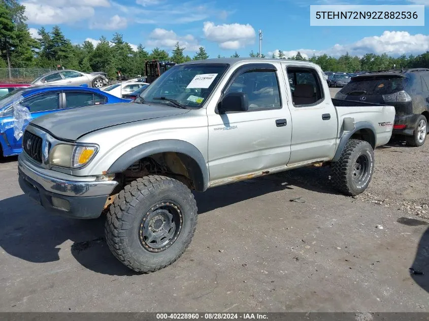 2002 Toyota Tacoma Base V6 VIN: 5TEHN72N92Z882536 Lot: 40228960