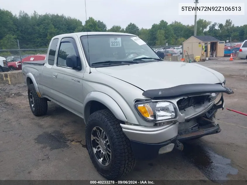 2002 Toyota Tacoma Base V6 VIN: 5TEWN72N92Z106513 Lot: 40233278