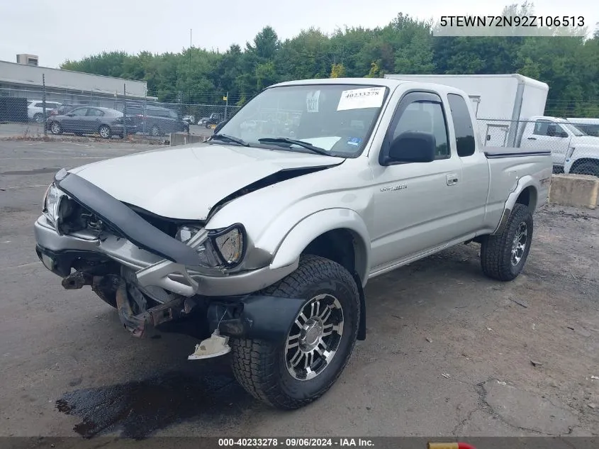 2002 Toyota Tacoma Base V6 VIN: 5TEWN72N92Z106513 Lot: 40233278