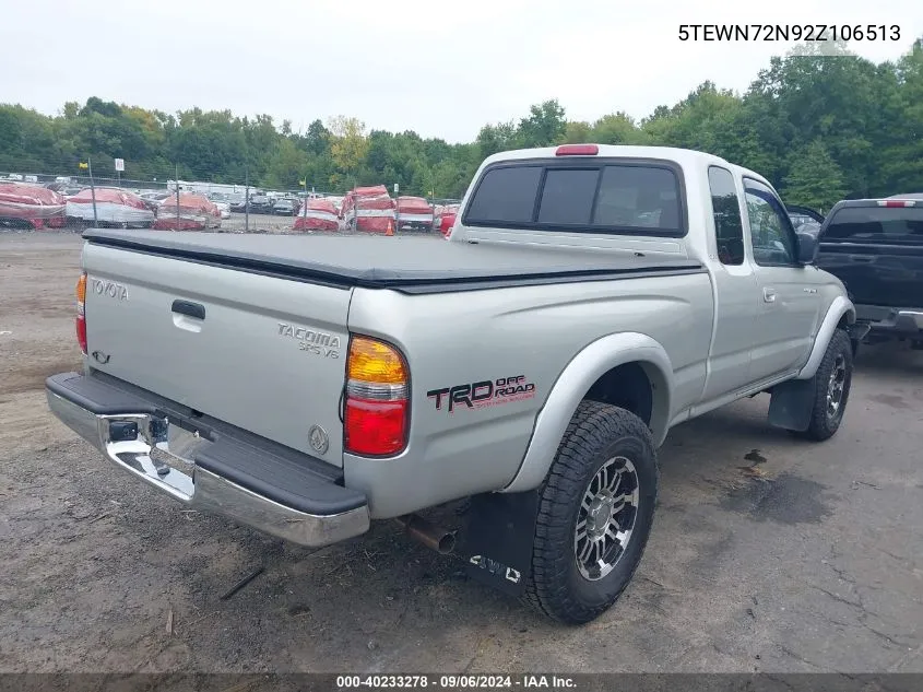 2002 Toyota Tacoma Base V6 VIN: 5TEWN72N92Z106513 Lot: 40233278