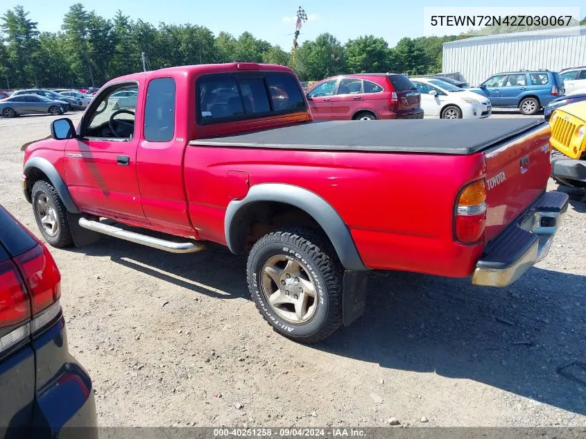 2002 Toyota Tacoma Base V6 VIN: 5TEWN72N42Z030067 Lot: 40251258