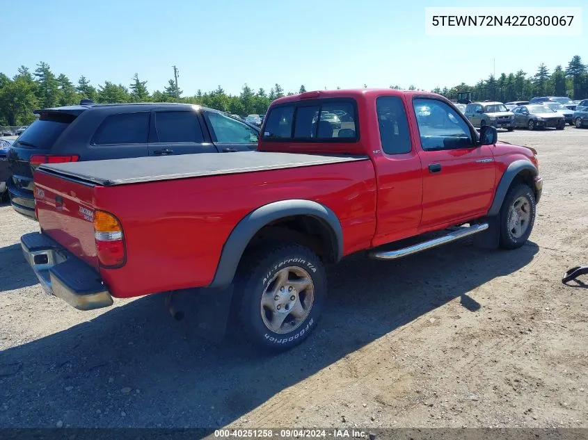 2002 Toyota Tacoma Base V6 VIN: 5TEWN72N42Z030067 Lot: 40251258