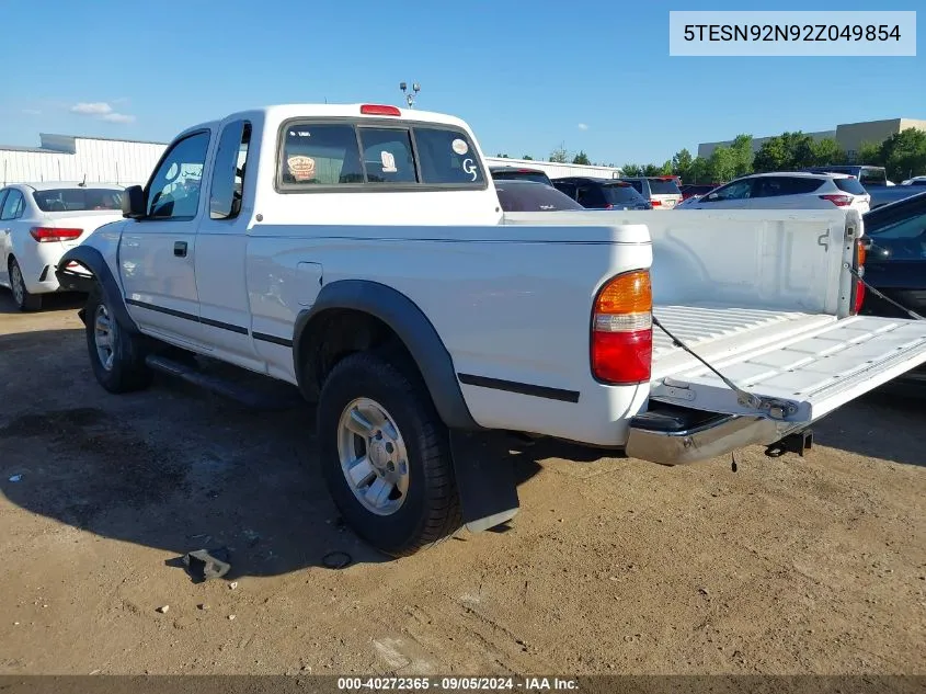 2002 Toyota Tacoma Prerunner V6 VIN: 5TESN92N92Z049854 Lot: 40272365