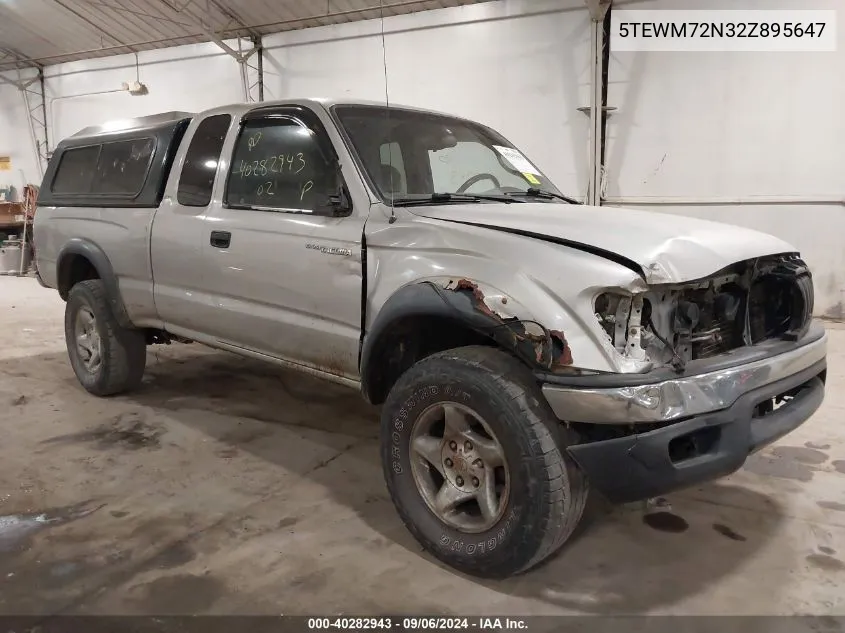 2002 Toyota Tacoma VIN: 5TEWM72N32Z895647 Lot: 40282943